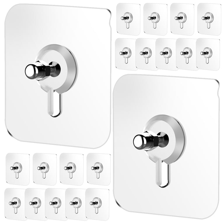 Hawsam 8-Pack Self-Adhesive Wall Screws – No-Drill, Waterproof, Holds Shelves Up To 5mm Thick