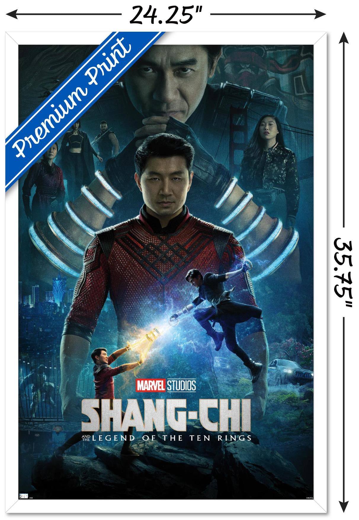 Marvel Shang-Chi and the Legend of the Ten Rings - Official One Sheet Wall Poster, 22.375" x 34", Framed
