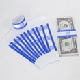 thumbnail image 4 of 100 Pack Currency Straps Bill Wrappers Money Bands Self Adhesive ABA Standard Blue 100 Denomination, 4 of 4