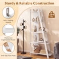 thumbnail image 4 of Giantex 5-Tier Ladder Bookshelf, Floor Standing Bookcase for Living Room, Narrow Display Rack, White, 4 of 7