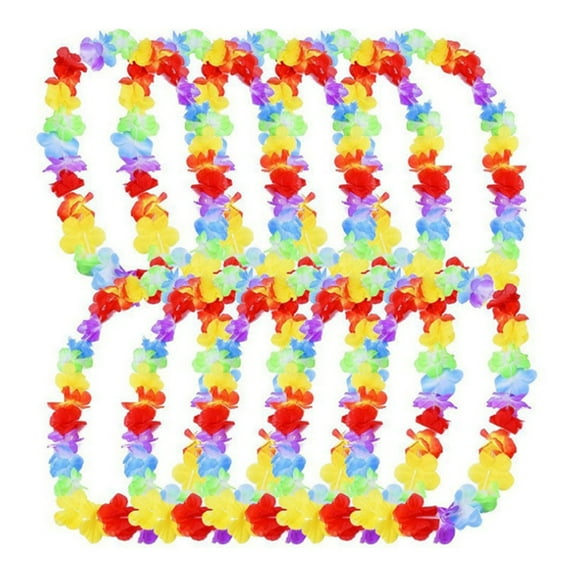 FRCOLOR  12 Pcs Hawaii Necklace Leis for Luau Party Garland Decoration