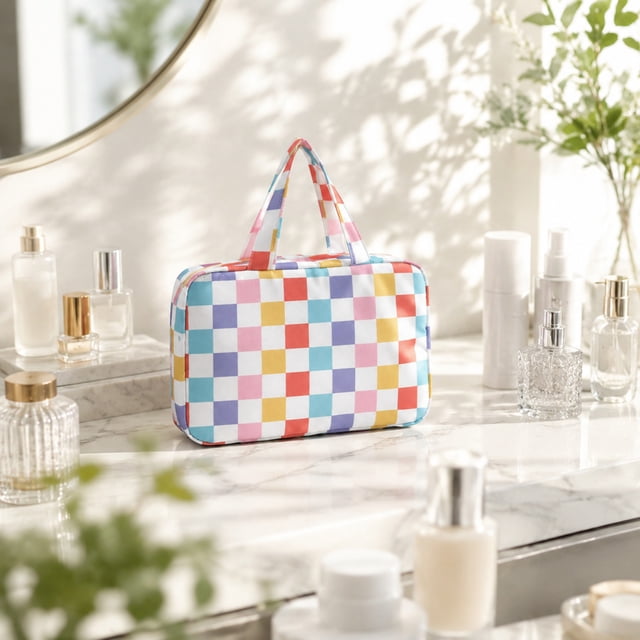 Bolsa de artículos de tocador Four Fold Rainbows con separación de húmedo y seco, organizador de cosméticos de viaje de gran capacidad, bolsa de almacenamiento de maquillaje impermeable y reutilizable