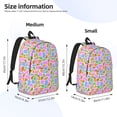 thumbnail image 3 of Honeii Colorful Cow Skin Print Canvas College Laptop Backpack, Durable Rucksack Travel Notebook Bag School Backpack Book Bag for Men Women-Medium, 3 of 7