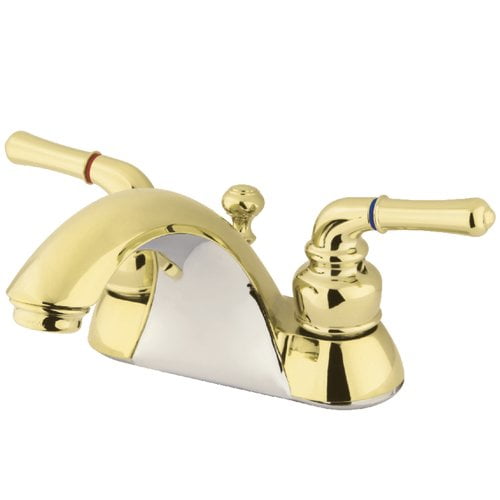 Kingston Brass KB2622 4 in. Centerset Bathroom Faucet, Polished Brass