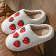 thumbnail image 2 of Gubotare Slippers Women Slipper House Slippers for Women Men Plush Warm Fuzzy Slippers Fluffy Bedroom Shoes Indoor Slip On Size 6 (Red,6), 2 of 6