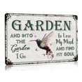 thumbnail image 1 of Bestylez Gardening Gifts Letreros De Jardinería Vintage Into The Garden To Lose My Mind Cartel De Chapa Para El Hogar, Jardín, Invernadero, Sala De Estar, Dormitorio, Patio, Cabaña, Decoración Al Aire, 1 of 5