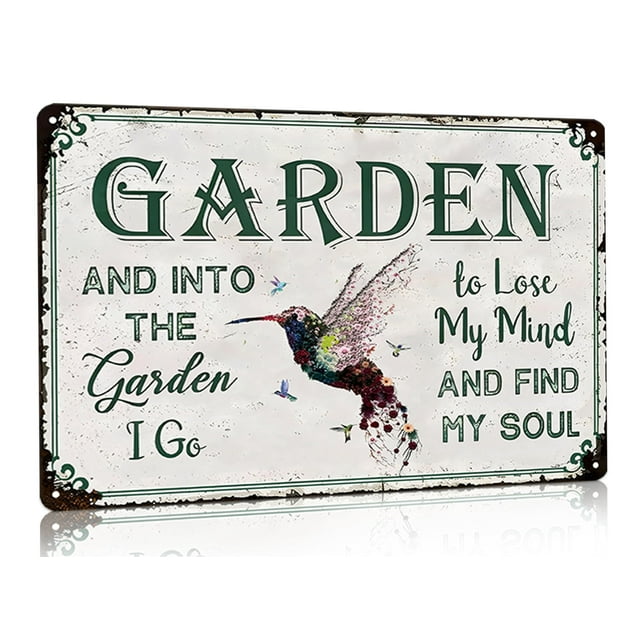 Bestylez Gardening Gifts Letreros De Jardinería Vintage Into The Garden To Lose My Mind Cartel De Chapa Para El Hogar, Jardín, Invernadero, Sala De Estar, Dormitorio, Patio, Cabaña, Decoración Al Aire