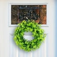 thumbnail image 4 of CQCYD St Patricks Day Wreath, Artificial Green Four Leaf Shamrock Wreath 12 Inch Hanging Door Wall Window Decoration For Home Indoor Outdoor Spring Decor, 4 of 6