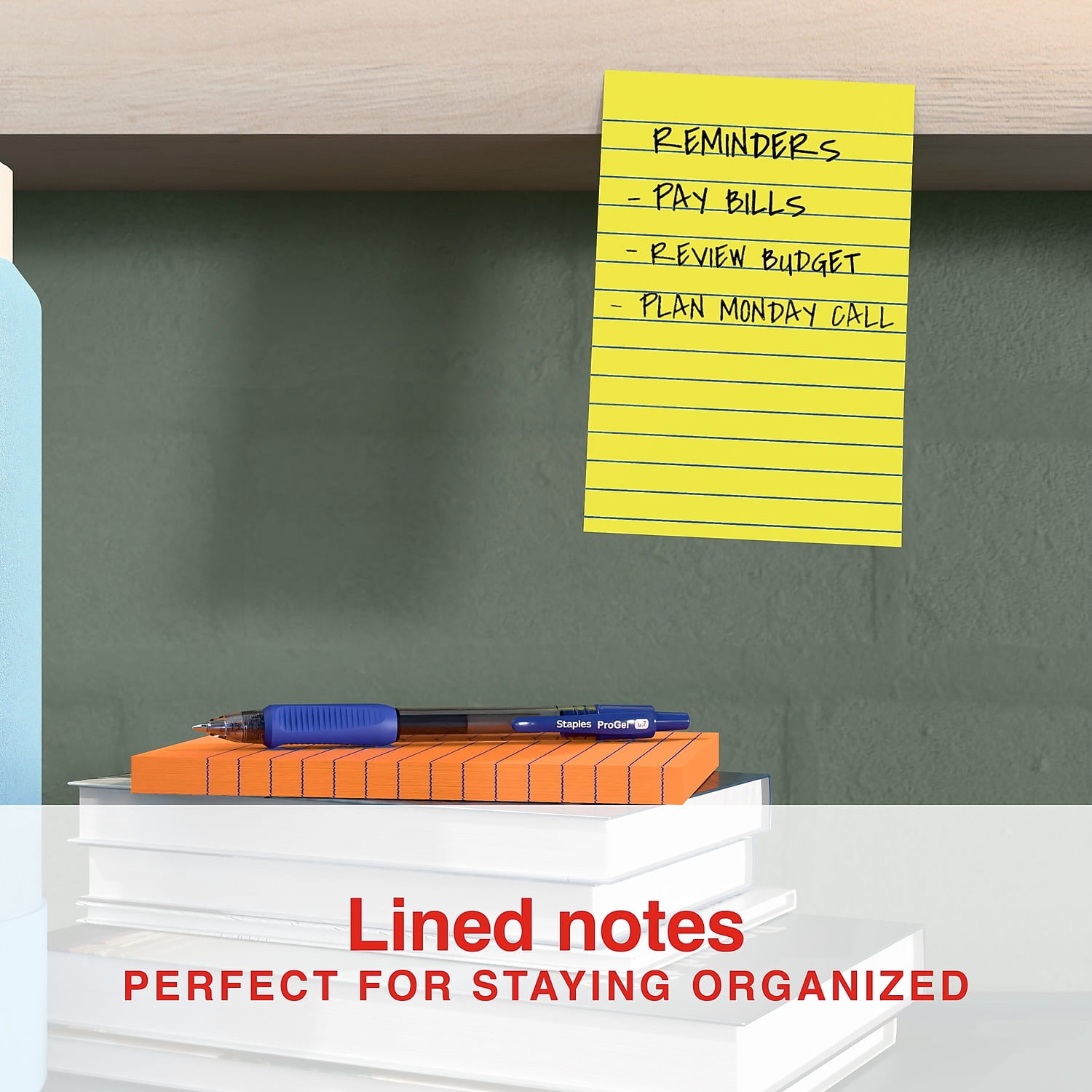 Staples Ultra Sticky Notes 4" x 6" Summer Breeze Collection Lined 45 Sheets/Pad 24 Pads/Pack