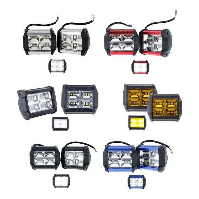 Par Faros 12 Led Dually Estrobo Auto Moto Jeep 4x4 36w F1