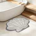 thumbnail image 1 of CaiYueKe Seashells Bathroom Rug, Bathroom Rugs, Ocean Decor Shell Bath Mat Gifts, Cute Seashell Shaped Bath Rugs for Sea Room Decor, Machine Washable & Non-Slip Bath Mat, 16x16 Inch, 1 of 7