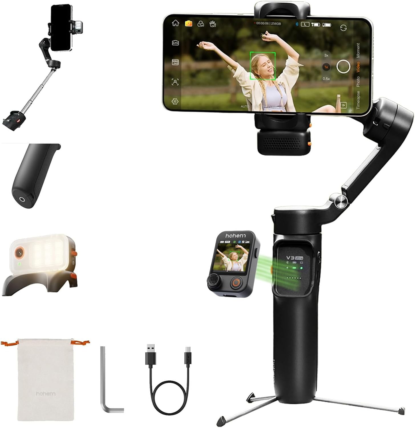 INKEE Falcon Plus Gimbal Stabilizer for GoPro Hero 10/9/8/7/6/5