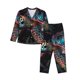 thumbnail image 1 of Fotbe Colorful Plant Turtle A Conjunto de Pijama de Manga Larga para Mujer con Estampado, Ropa de Dormir de 2 Piezas, Conjunto de Casa Suave y Cómodo con Bolsillos-XX-Large, 1 of 7