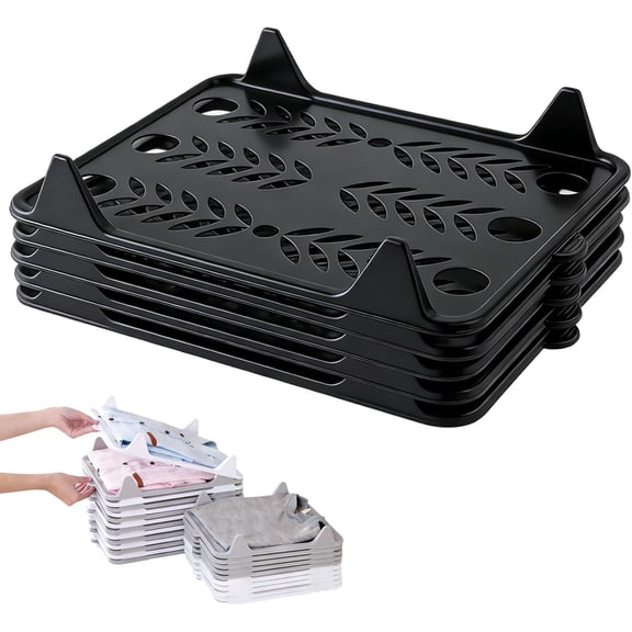 Stackable Closet Organizer, 5/10-Pack Stackable Shirt Organizer, Closet Storage with Easy Access, Sturdy Clothes Folding Board for T Shirts and Pants, Neat and Space Saving