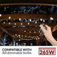 thumbnail image 4 of Newhouse Lighting LEDDIM-265 Wireless Outdoor LED String Light Dimmer Control Outlet | 265 Max Watts | 100ft Remote Range | ETL Listed, Black, 4 of 5