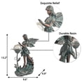 thumbnail image 3 of TERESA'S COLLECTIONS Garden Fairy Large Bronze Garden Sculptures & Statues Resin with Solar Outdoor Light, 11", 3 of 7