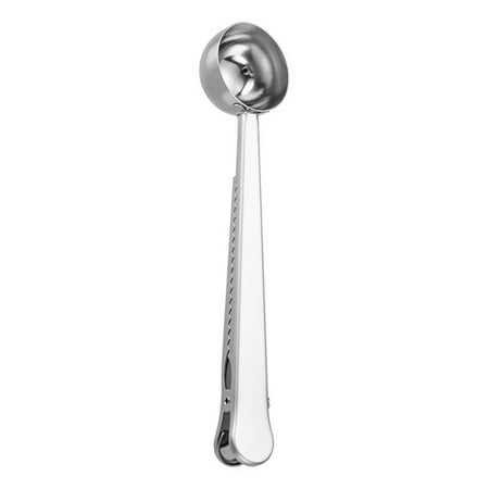 

2 In 1 Stirring Long Handle With Clip Coffee Spoon Home Kitchen Stainless Steel