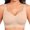 Beige, variant on ZNQHFRE Women V‑Neck Seamless Wireless Bralette, Wide Vest‑Style Straps Full‑Figure Lounge Bra