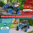 thumbnail image 6 of Funcid 24V Ride on Toys 4WD Ride on Cars with Remote Control, 2 XL Seater Electric Car for Kids, Power Car Wheels, UTV w/ 4*200W Motor, Bluetooth, Music, Lights, 3 Speeds, Blue, 6 of 9