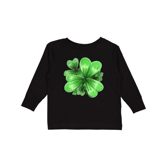 Inktastic Painted Clover Patch- shamrocks for St. Patricks Day Boys or Girls Long Sleeve Toddler T-Shirt