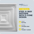 thumbnail image 2 of Hart & Cooley 4-Way Air Diffuser 3 Cone Design - 6 in Fixed Collar, 2 of 8