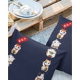 thumbnail image 2 of Pack of 2 Outdoor Pillow Covers, Japanese Seven Fortune Lucky Cats Blue Texture Waterproof Square Throw Pillowcase Cushion Decorative Pillow Covers for Couch Patio Tent, 20x20 in, 2 of 6