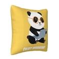 thumbnail image 2 of ZICANCN Decorative Throw Pillow Covers , Enjoy Working Panda Couch Sofa Decorative Knit Pillow Covers for Living Room Farmhouse 18"x18", 2 of 8