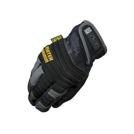 Mechanix Wear 2X Black And Gray Winter Armor Nylon Fleece Lined Cold Weather Gloves With Double Reinforced Thumb, Hook And Loop Cuff And Rubberized Palm