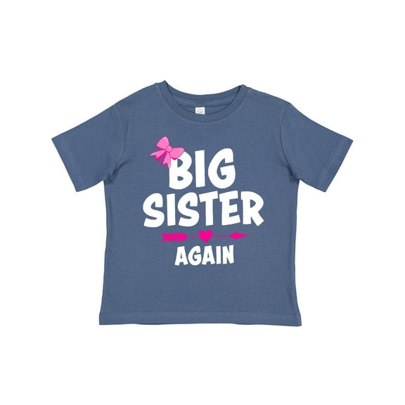 Inktastic Big Sister Again with Bow and Arrow Girls Toddler T-Shirt