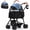 BLUE, variant on CLOUDREST PRO Pet Stroller, Folding Dog Stroller for Small Medium Dogs & Cats, 3-in-1 Detachable Carrier Stroller with Cup Holder & Breathable Mesh Windows, Storage Basket & Shock Absorbing Wheels