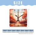 thumbnail image 2 of 14 Inch Wall Clock Battery Operated Square Clock Decorative for Office, Kitchen, Outdoor, Living Room，Eiffel Tower Maple Leaf Autumn Multicolor, 2 of 4