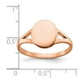 thumbnail image 2 of 2mm Stainless Steel Polished Rose Ip Plated Oval Disc Ring Size 8 Ring for Women - 2.8 Grams, 2 of 2
