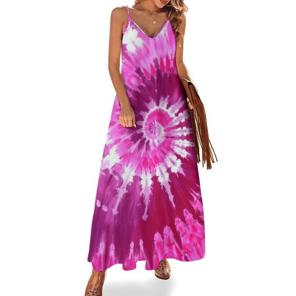 Colorful Swirls Tie-dye Sleeveless Dress for Women Clothing Female Women's Summer Skirt