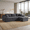 95" Gray, variant on Xiweot 95" Cloud Sectional Sofa Deep Seat Boneless Couch L-Shaped Modular Couch, Modern Left Chaise Corduroy Upholstered Sofa with Side Pockets for Living Room, Black