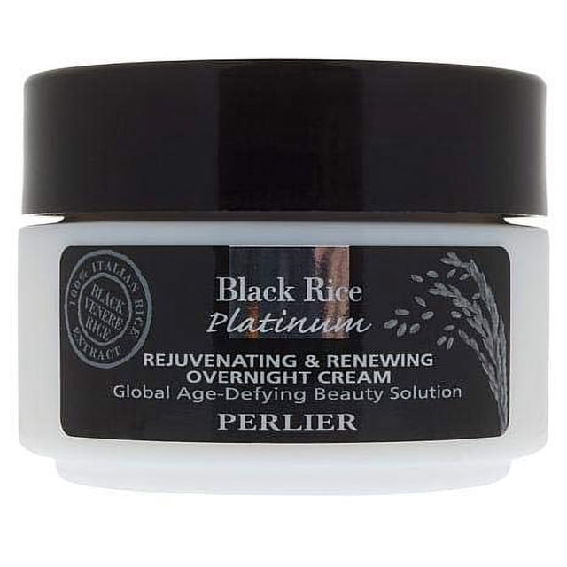Perlier Platinum Black Rice Crema de noche rejuvenecedora y renovadora 1.6 fl. onz.