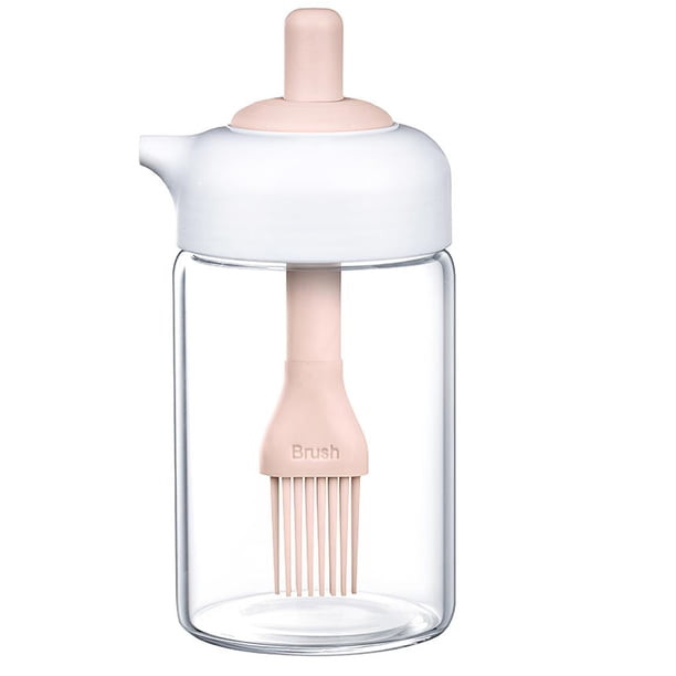 Bearachild Contenedor de aceite de apertura amplia, botella de cepillo de condimento transparente, dispensador de aceite resistente, botella de cepillo de Barra de herramientas Numero 3 Bearachild HA027269-03