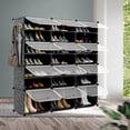 thumbnail image 5 of Portable Shoe Rack Organizer, 48 Pairs Expandable Modular Shoe Storage Cabinet with Doors, Adjustable Panels, 8-Tier DIY Shoe Shelves for Closet, Hallway, Entryway, 5 of 5