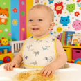 thumbnail image 6 of Mess Proof Baby Bibs for Eating, Waterproof Toddler Bibs for 2-4 Years, Soft Machine Washable Sleeveless Baby Smock Bib, Reusable Weaning Apron for Feeding Bib with Food Catcher, Dog, 6 of 6
