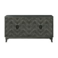 thumbnail image 6 of Buffet Sideboard Cabinet, Wooden Accent Storage with 4 Doors, Thickened Sideboard Storage Cabinet for Entryway Living Room, Antique Dark Grey, 6 of 8