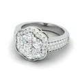 thumbnail image 4 of 2.14CT EF/VSS1 Round Cut Platinum Over 925 Sterling Silver Halo Moissanite Elegant Women Rings, 4 of 7