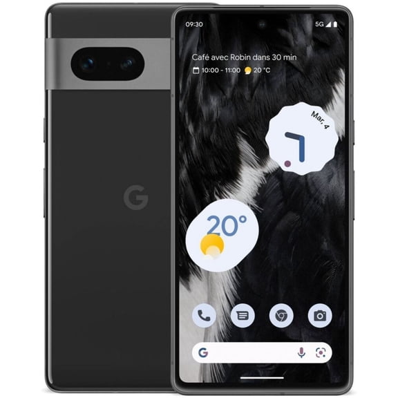 Refurbished Google Pixel 7 5G - 128GB – Obsidian – 50MP Dual Rear & 10.8MP Front Camera - Fully Unlocked Smartphone - Excellent Condition