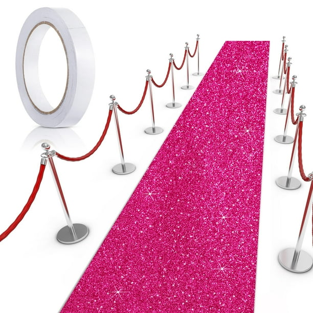 Alfombra Carpet Runner Tatuo de 55 g/m² con cinta adhesiva para alfombras de 0,75 x 9 m