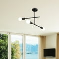 thumbnail image 2 of Z Lite 731-3SF-MB 23.25 in. Modernist Three Light Semi Flush Mount Light, Matte Black, 2 of 7