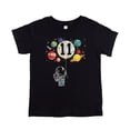 thumbnail image 4 of 11th Birthday Rocket Astronaut Themed Shirt with Moon Balloon and Planets for Boys & Girls Black Shirt Youth Large, 4 of 5