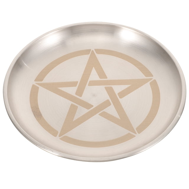 FELTECHELECTR Bandeja portavelas de tarot para ceremonias, plato decorativo pequeño, bandeja para guardar joyas