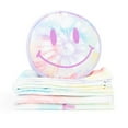 thumbnail image 4 of Justice Rainbow Spiral Smiley Silk Touch Fleece Throw and Decorative Pillow Set, 4 of 6