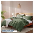 thumbnail image 2 of Olive Green Duvet Cover Queen Size - Soft Double Brushed Queen Duvet Cover Set, 3 Piece, with Button Closure, 1 Duvet Cover 90x90 inches and 2 Pillow Shams, 2 of 9