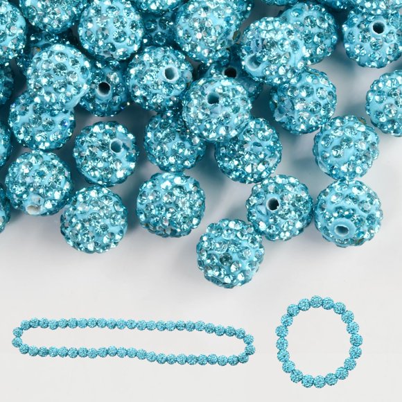 Perlas de arcilla con diamantes de imitación de 10 mm, 200 unidades, para manualidades - KESOCORAY