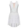 thumbnail image 1 of Sinleey Robe de Patinage Artistique Scintillante pour Filles avec Strass, Robe de Danse Ballet Contemporaine Lyrique Blanche 10, 1 of 5