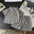 thumbnail image 2 of Toddler Boy Summer Outfit Short Sleeve T-shirt Top Elastic Waist Shorts Set 2Pcs,Adjustable Waist 6-12 Months 12-24 Months 2t 3t 4t 5t 6t 7t 8t 9t Children 7-8 Years, 2 of 6
